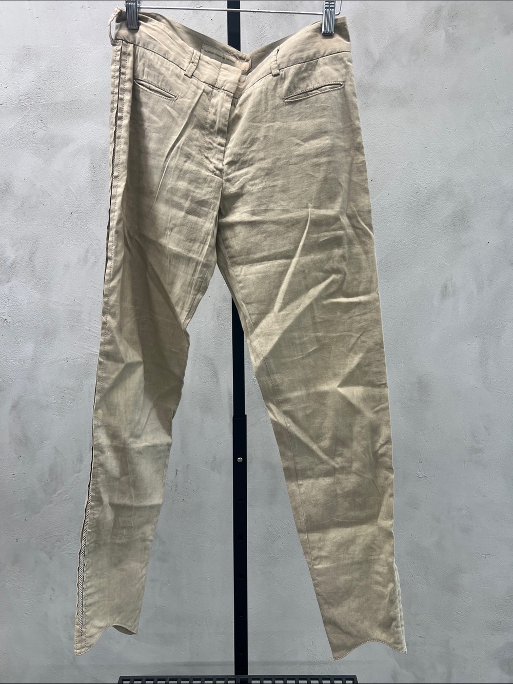 Men's Beige Linen Trousers - Classic Lightweight Pants